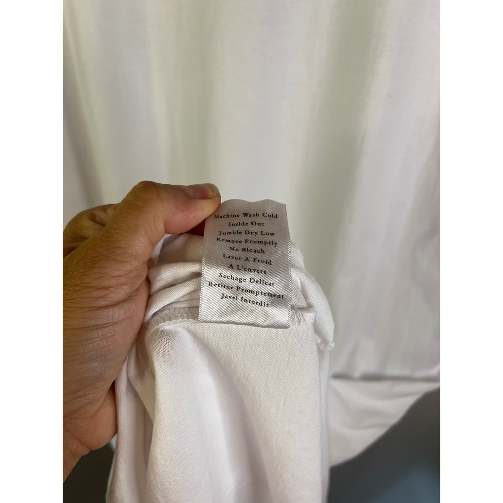 Frank & Eileen Cory Vintage Muscle Tee Maxi Dress Raw Edge Hem White Sz XL - Picture 10 of 10